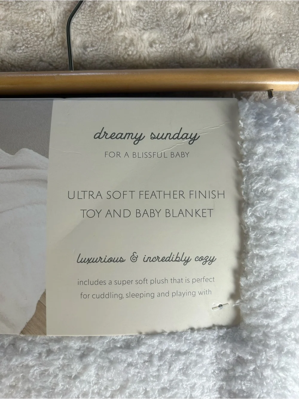 Dreamy Sunday Ultra Soft Feather Finish Baby Blanket White SL Home Fashions NEW